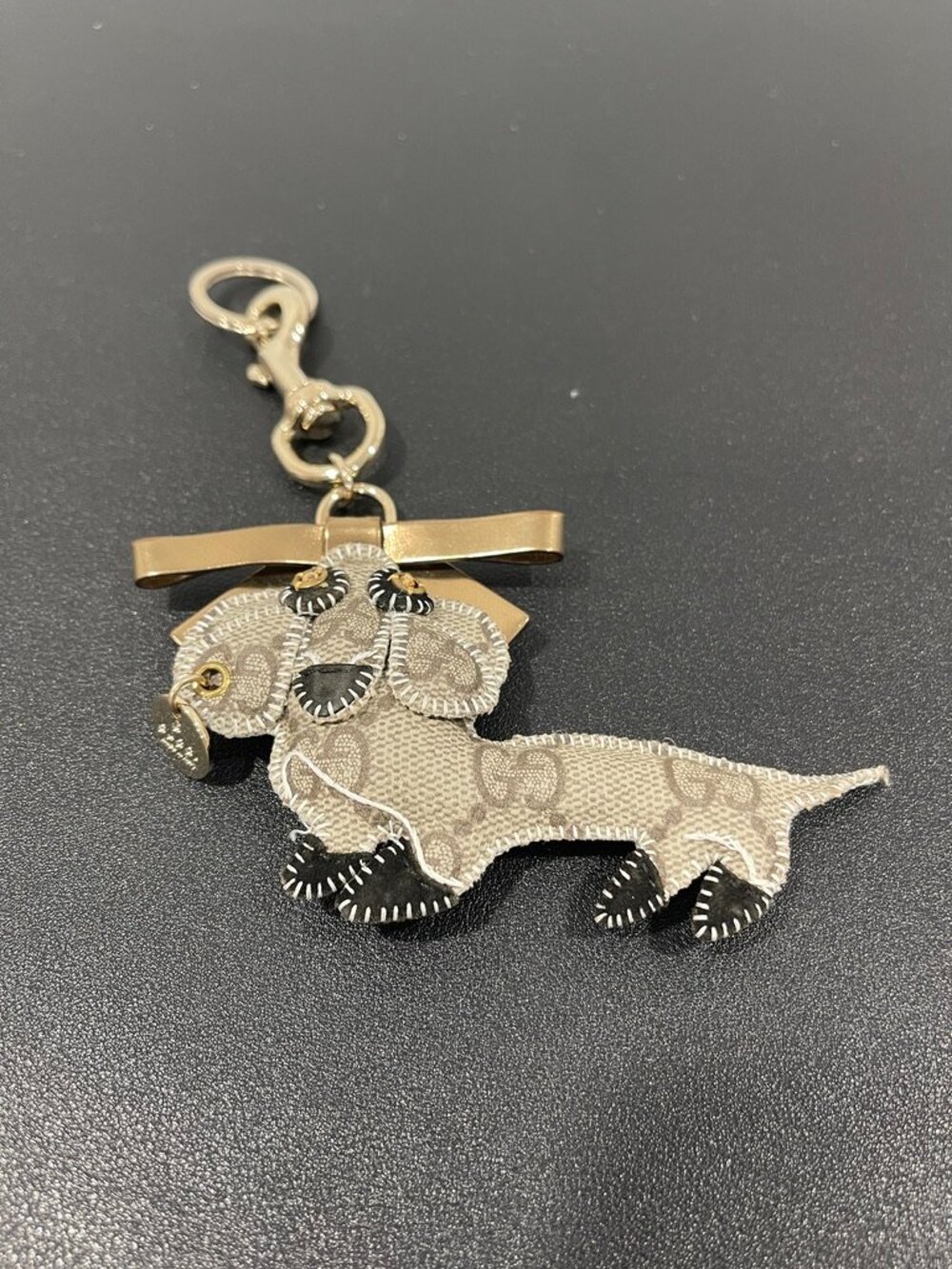 Gucci Dog Shaped Bag Charm Brown/Beige (JB1451)